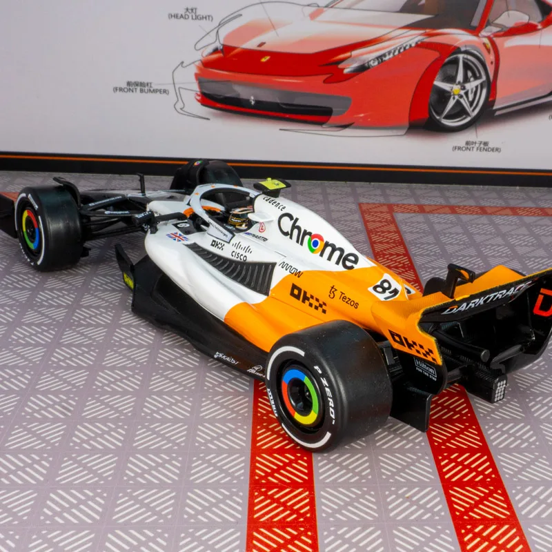 CCA 1:24 Simulation McLaren MCL60 Moroccan Racing Alloy Car Model Static Collection rich details, fine workmanship good quality
