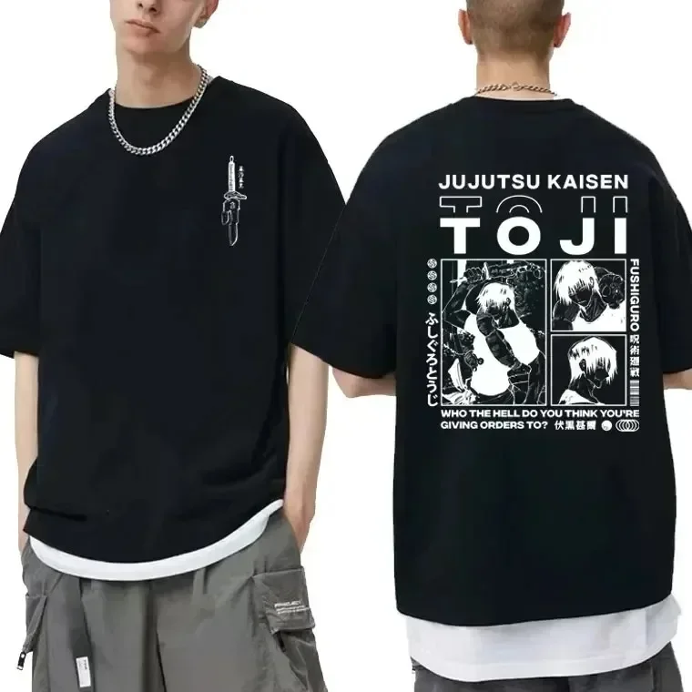 Men Women Japanese Anime Jujutsu Kaisen Fushiguro Toji Graphic Fashion Oversized T Shirts Male Manga Fashion Cotton Top