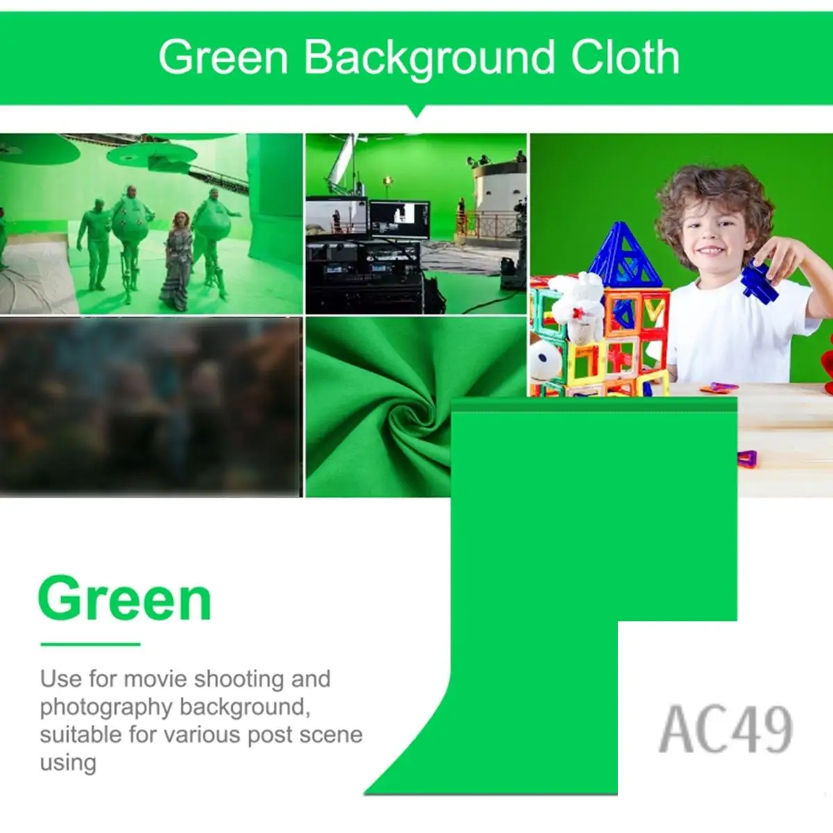 

C9-1M X 2M Photography Background 120G Thickness Photo Studio Background Cloth Backdrop For Photo Studio Video