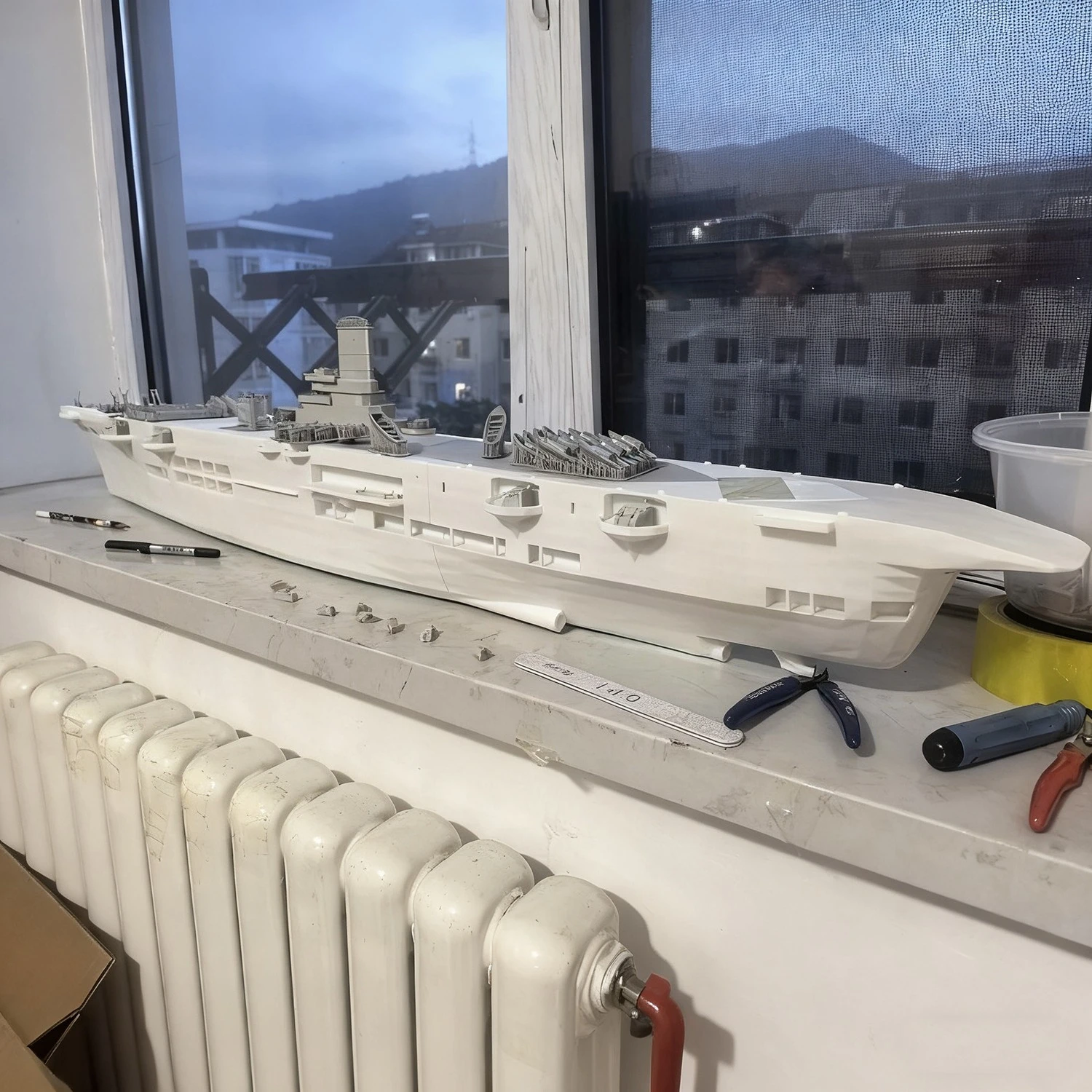 1/200 RC Ships 122cm WWII Version HMS Ark Royal Aircraft Carrier Remote Control Boat 3D Printed RC Schiffe Model Kit Ship Toy