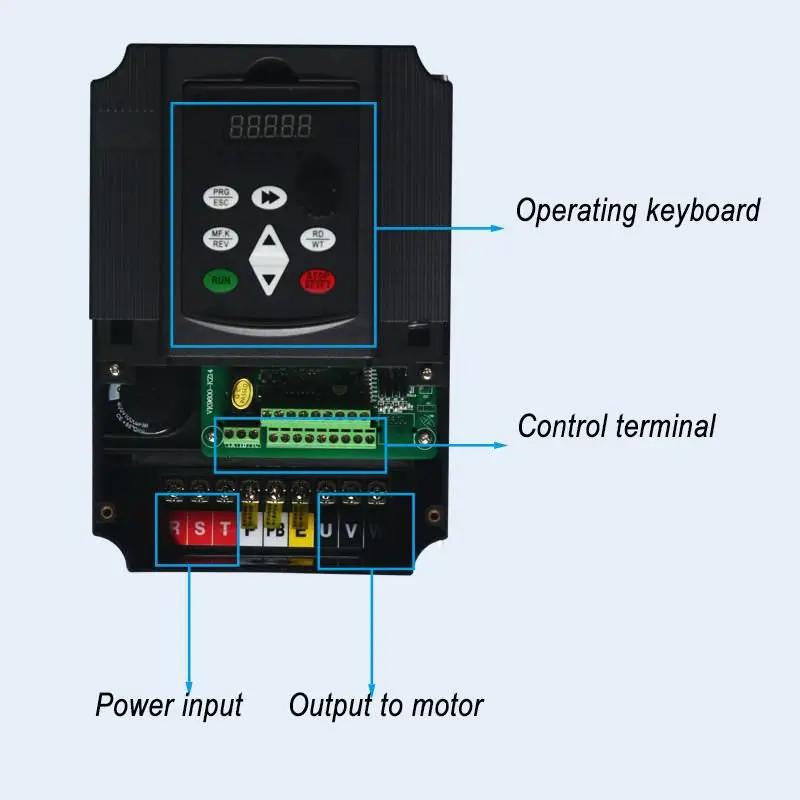 VFD Variable Frequency Drive Inverter 1HP Input 3HP 220V or 380v 7.5kw Output Frequency Converter Fan motor speed control