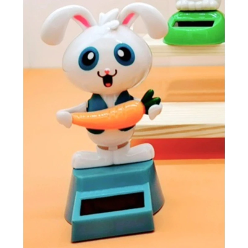 Companion Swing Dancing Rabbit Toy for Children Solar Powdered Comfort and Companionship for Children Appease Toy W3JF