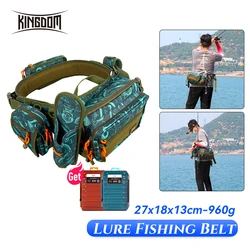 Kingdom Multifunctional Lure Fishing Belt 27x18x13cm Fishing Waist Pack Fishing Lures Gear Storage Bag Outdoor Sports Tackle Bag