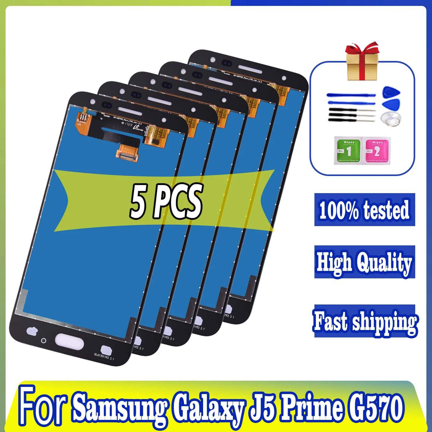 

5PCS 5.0" For Samsung Galaxy J5 Prime J5P G570 SM-G570F LCD For Samsung J5Prime Display Touch Screen Digitizer Repair