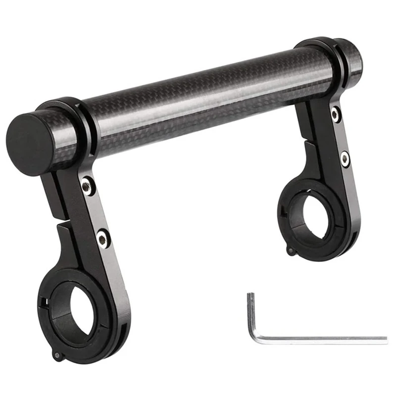 Bicycle Handlebar Extender, Bike Extension Bar Double Clamp Aluminum Alloy Holder Bracket Accessories