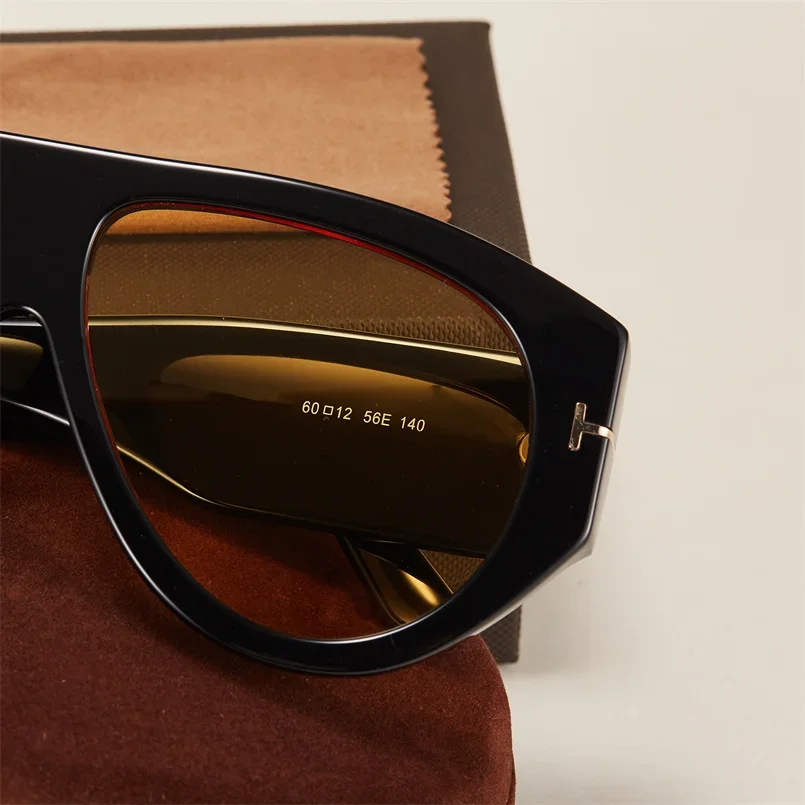 نظارات شمسية كلاسيكية بإطار كبير من الأسيتات، نظارات شمسية كلاسيكية بتصميم علامة تجارية أنيقة، نظارات شمسية نسائية كبيرة الحجم UV400