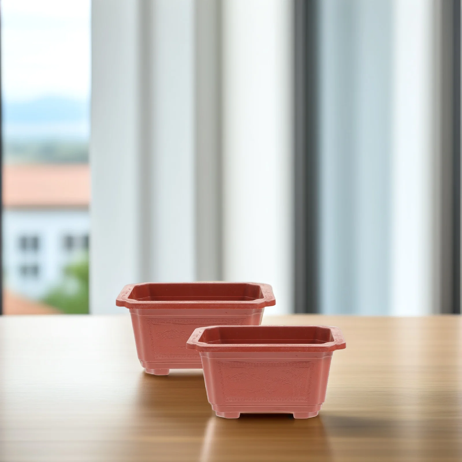 

10pcs Thickened Flower Pots Large Vegetable Planters Decorative Balcony Containers Plastic Gardening Boxes Sturdy Durable Smooth