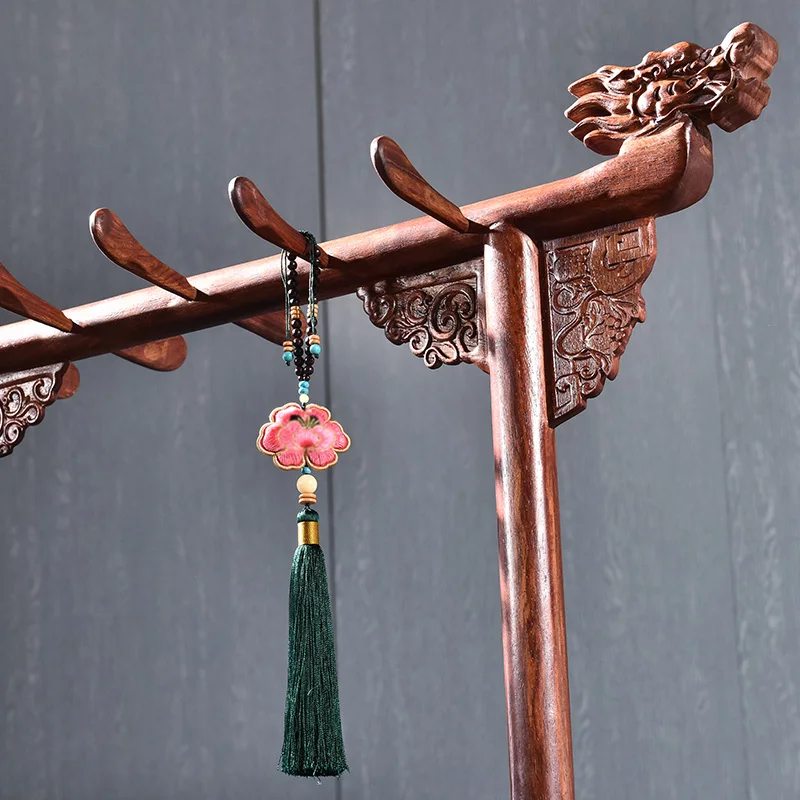 

Hedgehog red sandalwood coat rack bedroom Chinese antique floor hanger rosewood solid wood hanging clothes