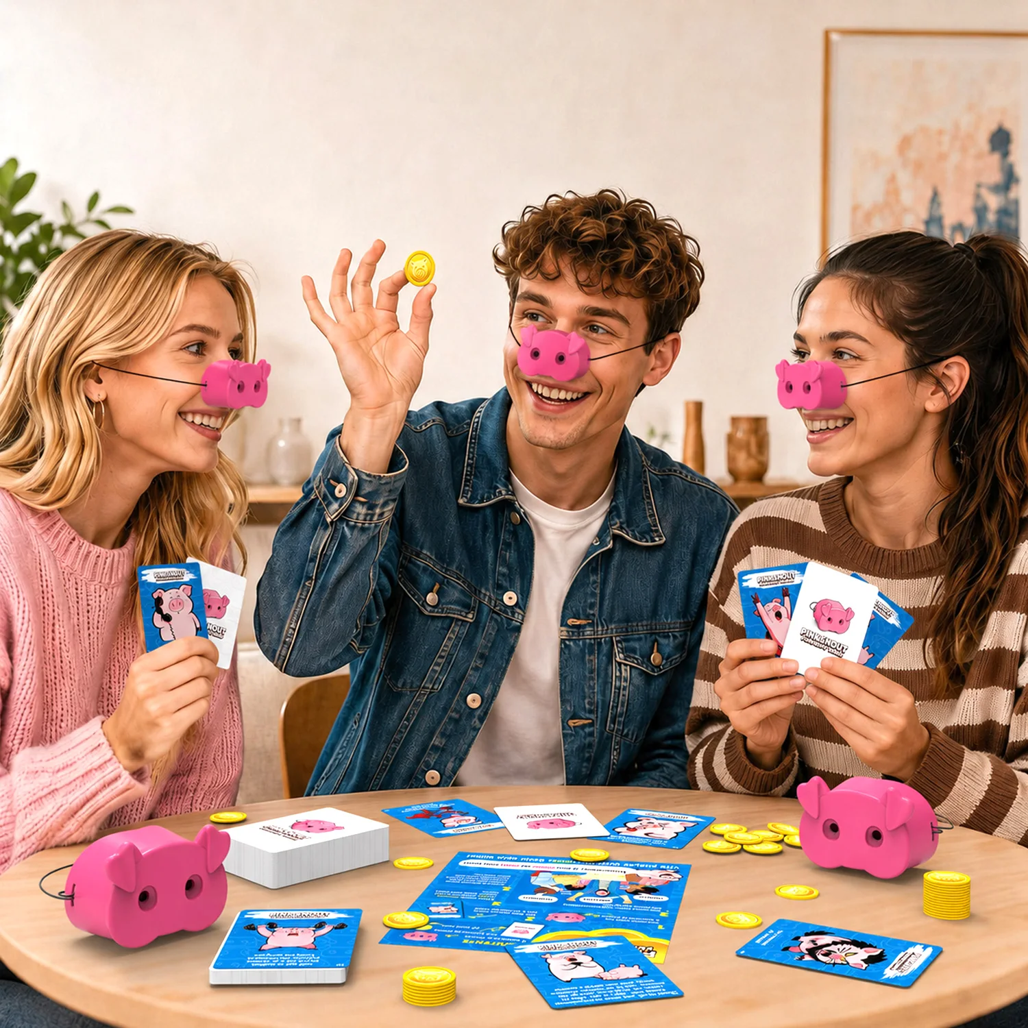 The Oinkcredible You Laugh You Lose Party Game,Interactive Snorting Snout Game Funny Challenge Prop Birthday Party Entertainment