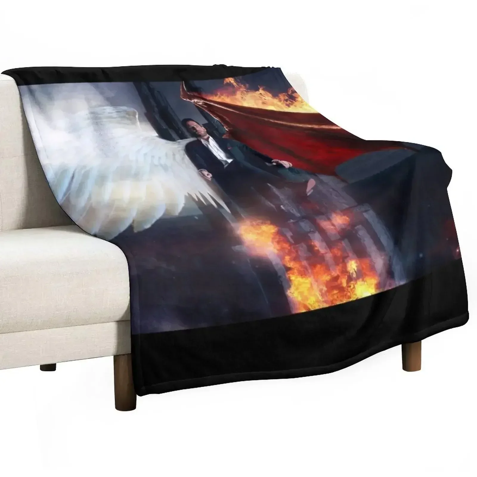 

Lucifer - Hellish Throne Throw Blanket Warm Plush Fuzzy Blanket for Living Room