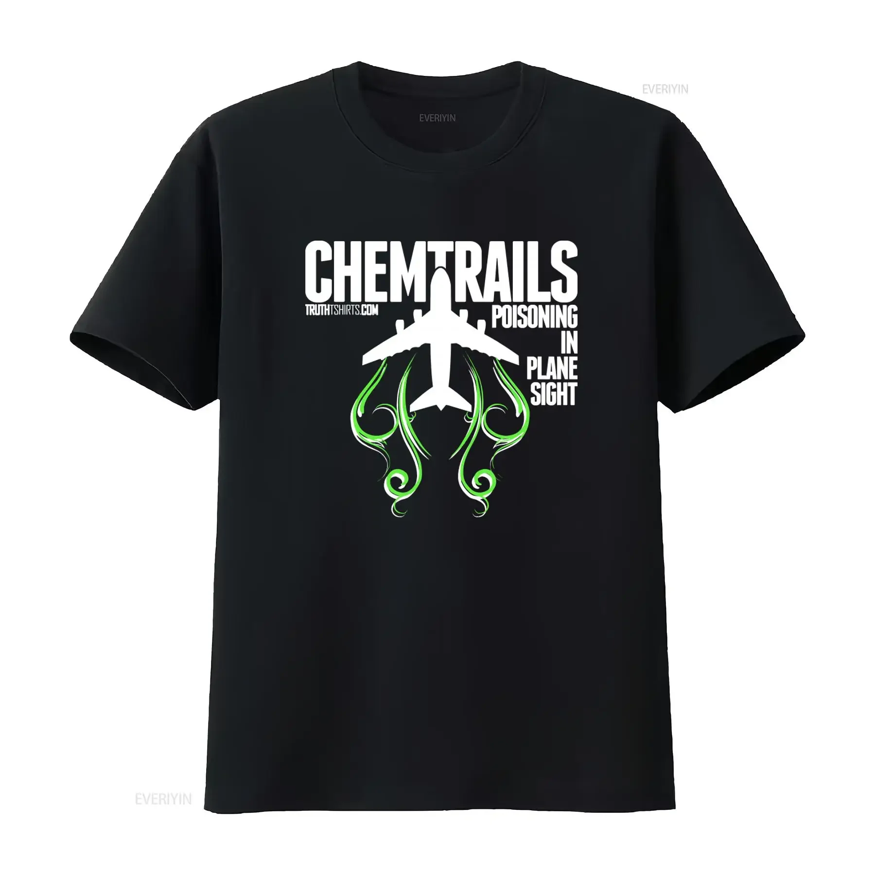Chemtrails Poisoning in Plane Sight T shirt for Fashion vintage Washed Versatile Comfortable Top For Everyday Wear