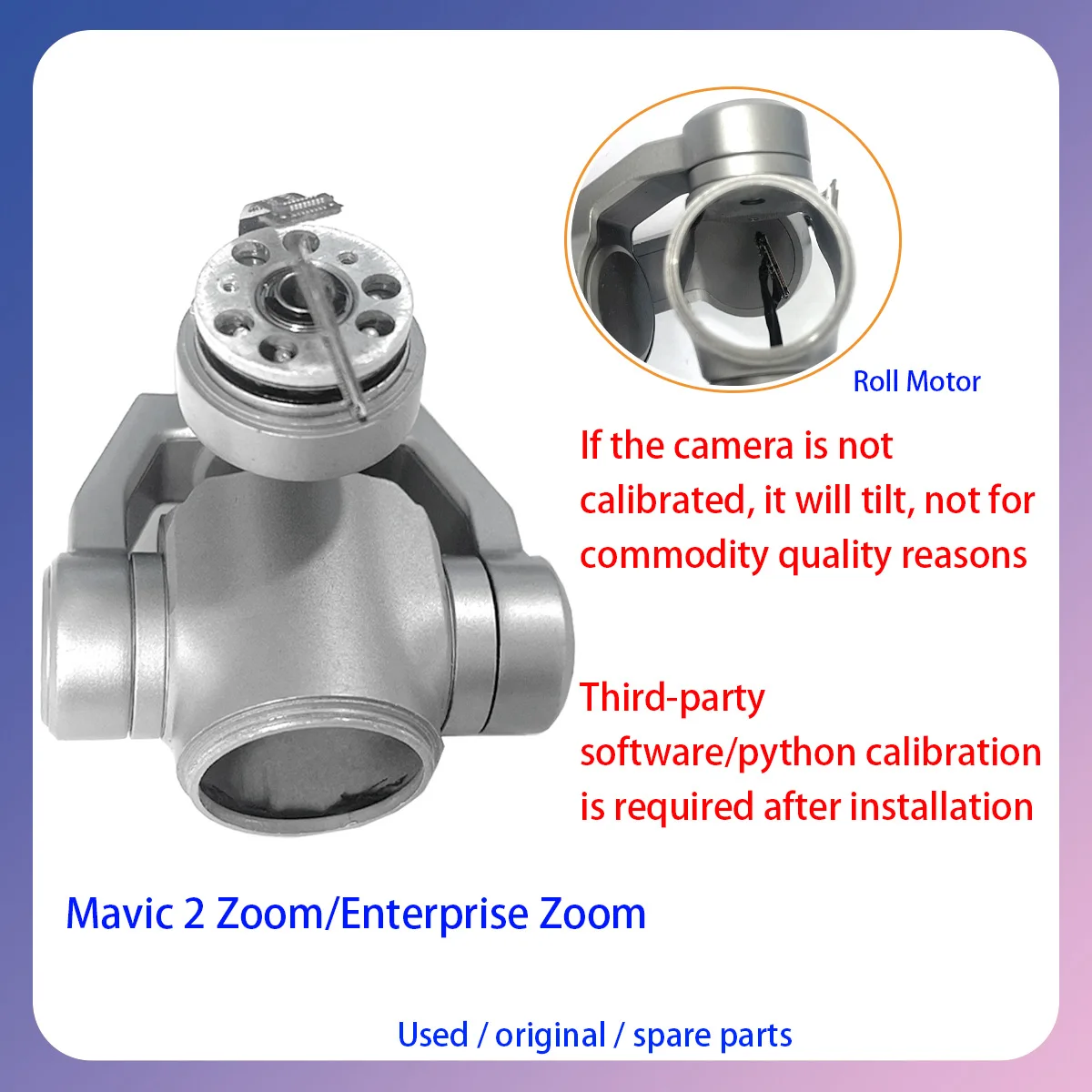 

Original Mavic 2 zoom gimbal axis arm with yaw, pitch, roll motor for DJI Mavic series drone maintenance accessories