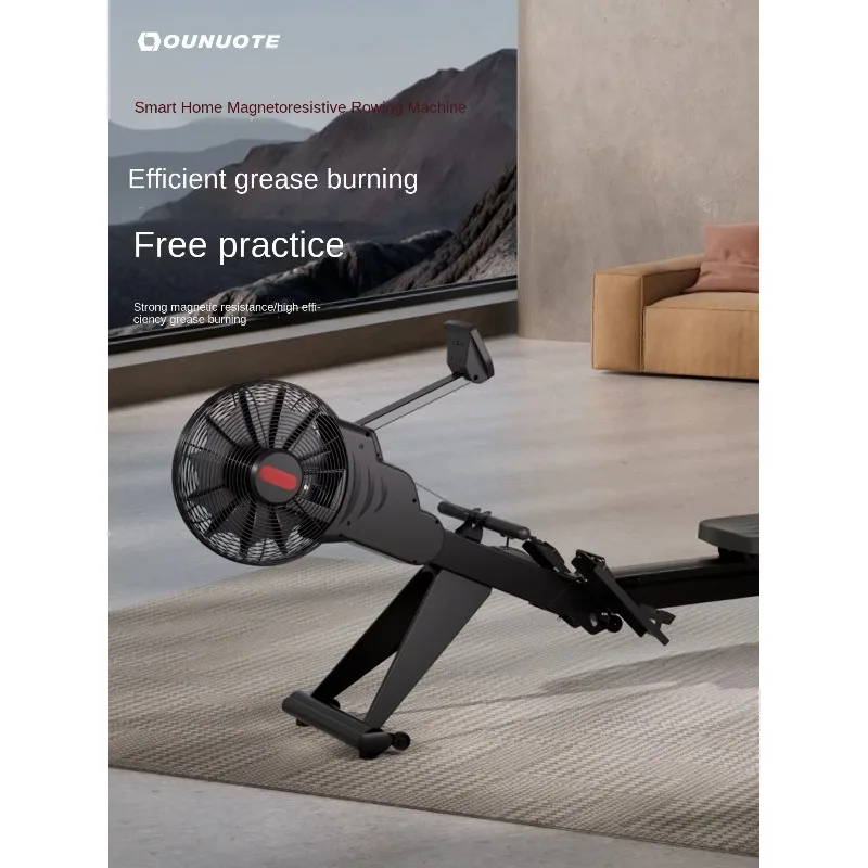 Reluctance Rowing Machine Magnetic Resistance Led Display Paddle Steel Frame Heavy Duty For  Fitness Training