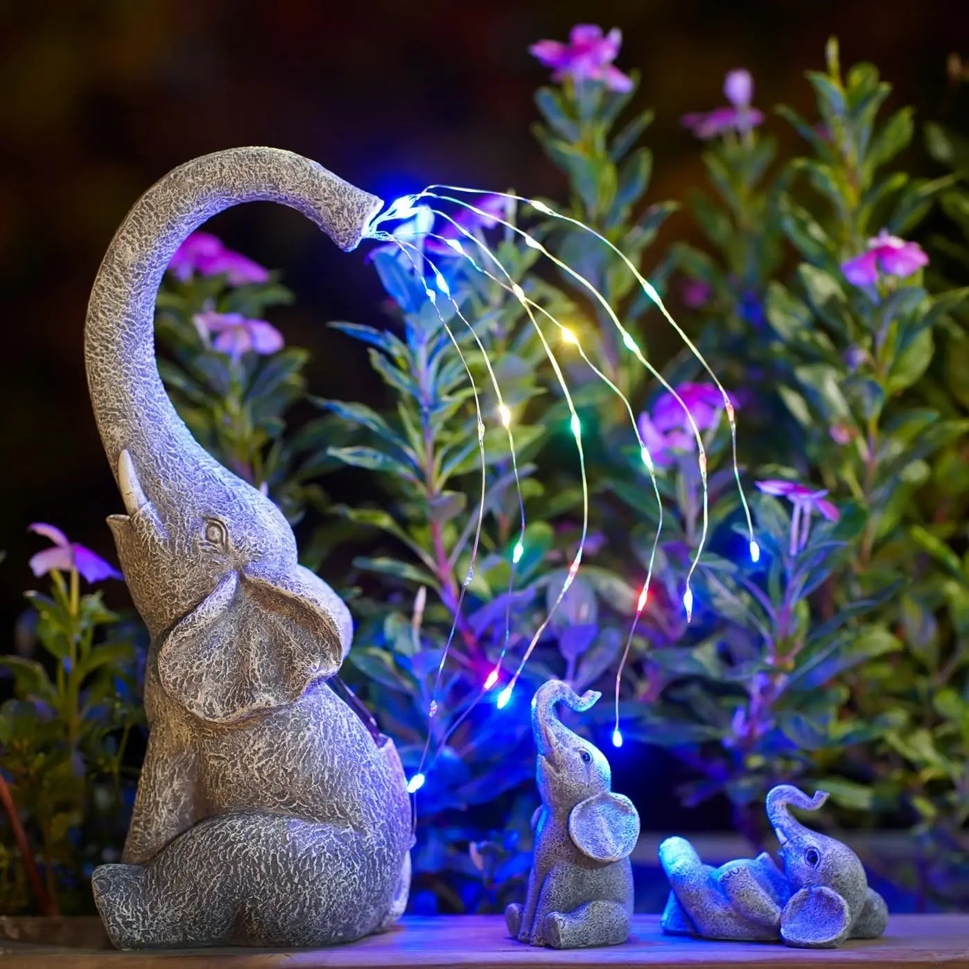 

Elephant Statues for Garden Decor: Outdoor Sculptures for Lawn Ornaments - Porch Patio Balcony Front Yard Birthday Gifts