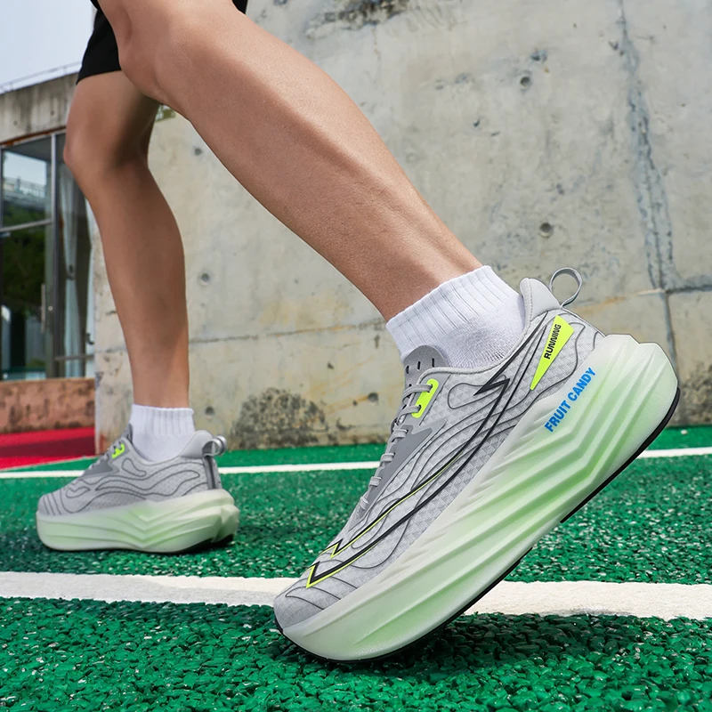 احذية الجري للرجال 2025 صيف جديد سميك سوليد تنفس انتعاش أحذية للمشي توسيد أحذية رياضية مريحة #5