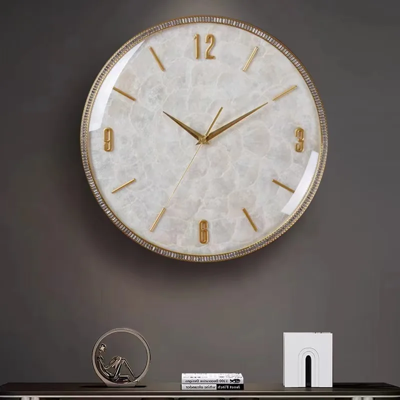 Shell Wall Clock Modern Brass Wall Watch Minimalist Luxury Aesthetic Large Clocks Silent Elegant Decorative Living Room Watches