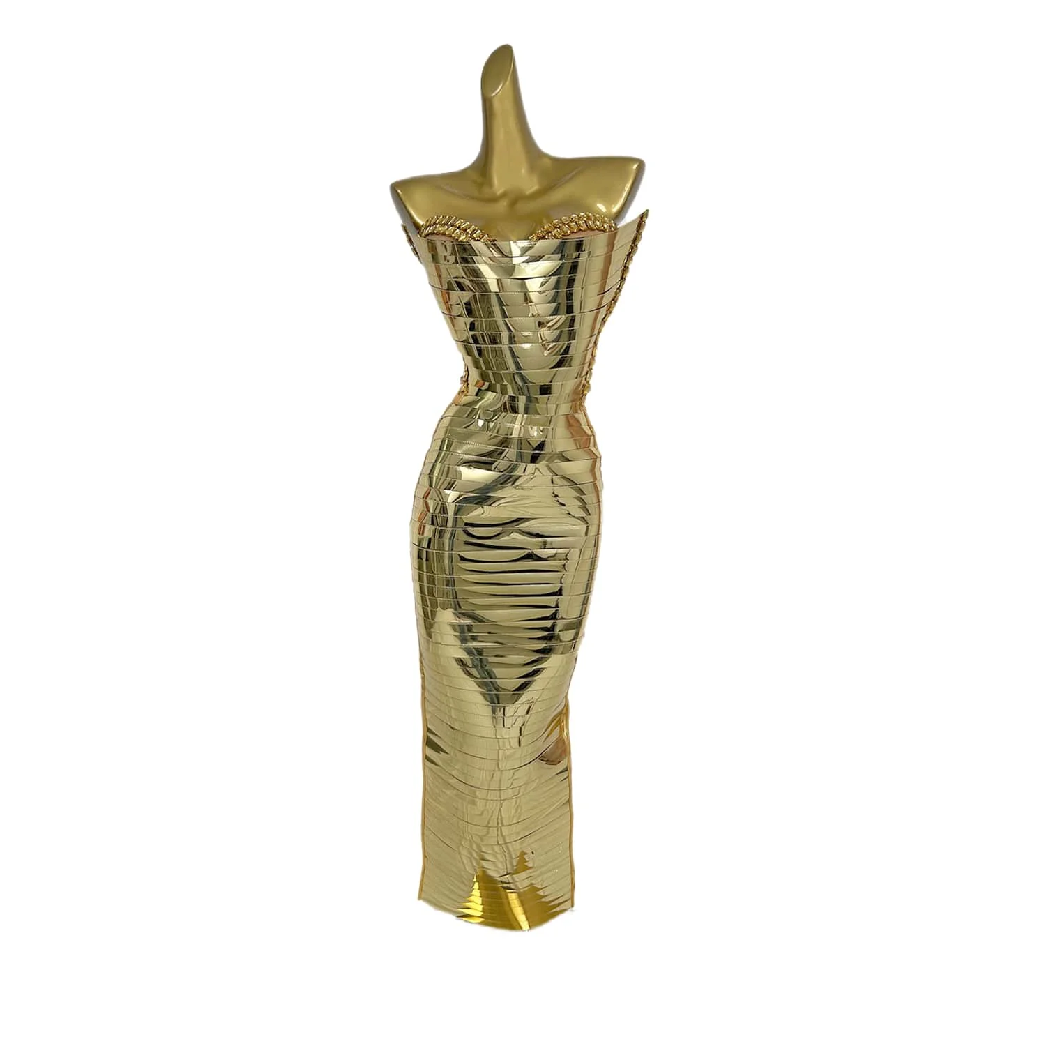 Dianti Gold Sequin Porm Dress Women's Birthday Party Dress Studio Exhibition Hall Model Catwalk Performance Clothes Vestito