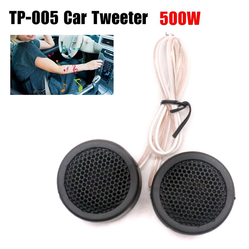 2 uds Universal de alta eficiencia Mini domo Tweeter bobina altavoz 500W altavoz sonido de Audio súper potente para coche