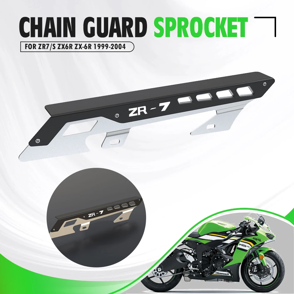 

For Kawasaki ZR-7 ZR7 ZR-7S ZR7S 1999-2004 2003 2002 2001 2000 Motorcycle Chain Guard Cover Protection Parts ZX6R ZX-6R 1998