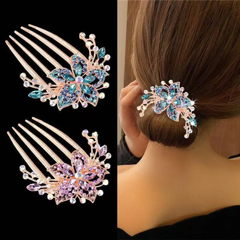 

Mother's Disc Hair Accessories Alloy Hair Combs for Women Ladies Cute Hair Styling Tools Headdress Female New Headwear