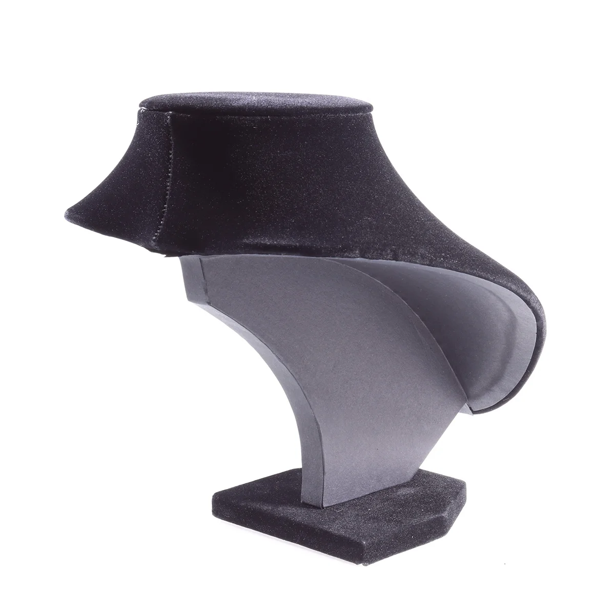 

Черная подставка для ювелирных изделий, бюст, очень широкая устойчивая основа, органайзер для дисплея ожерелья для розничного магазина, домашний туалетный столик