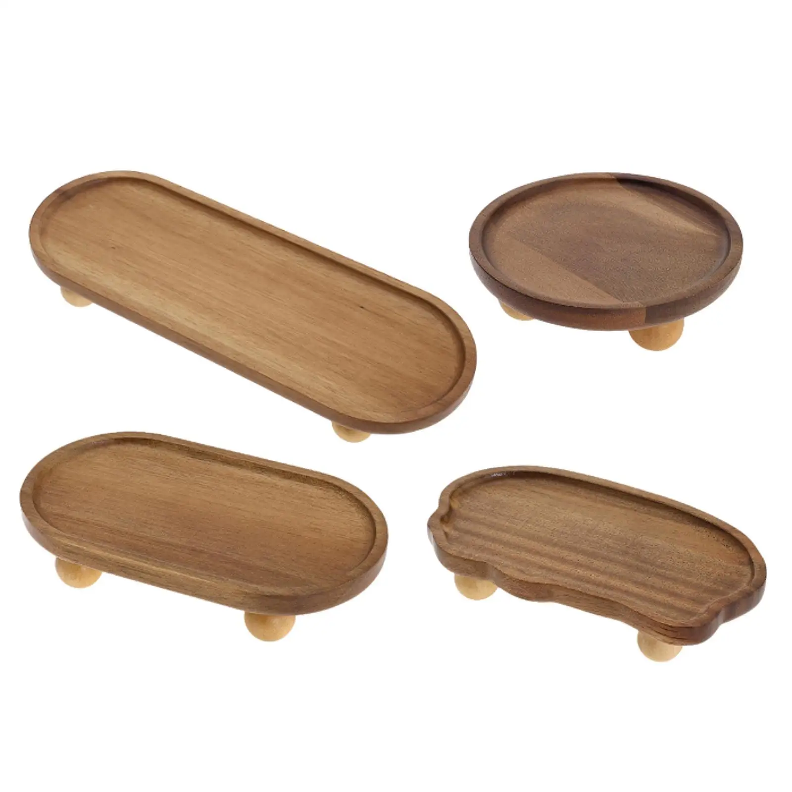 

Wooden Riser Tray Reusable Organization Holder for Vanity Bottles Plant