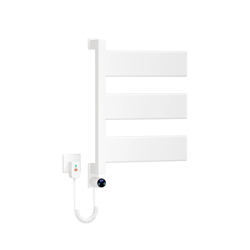 Smart Stainless Steel Square Bar Electric Towel Warmer Rail for Bathroom Electric Towel Rack With Timer