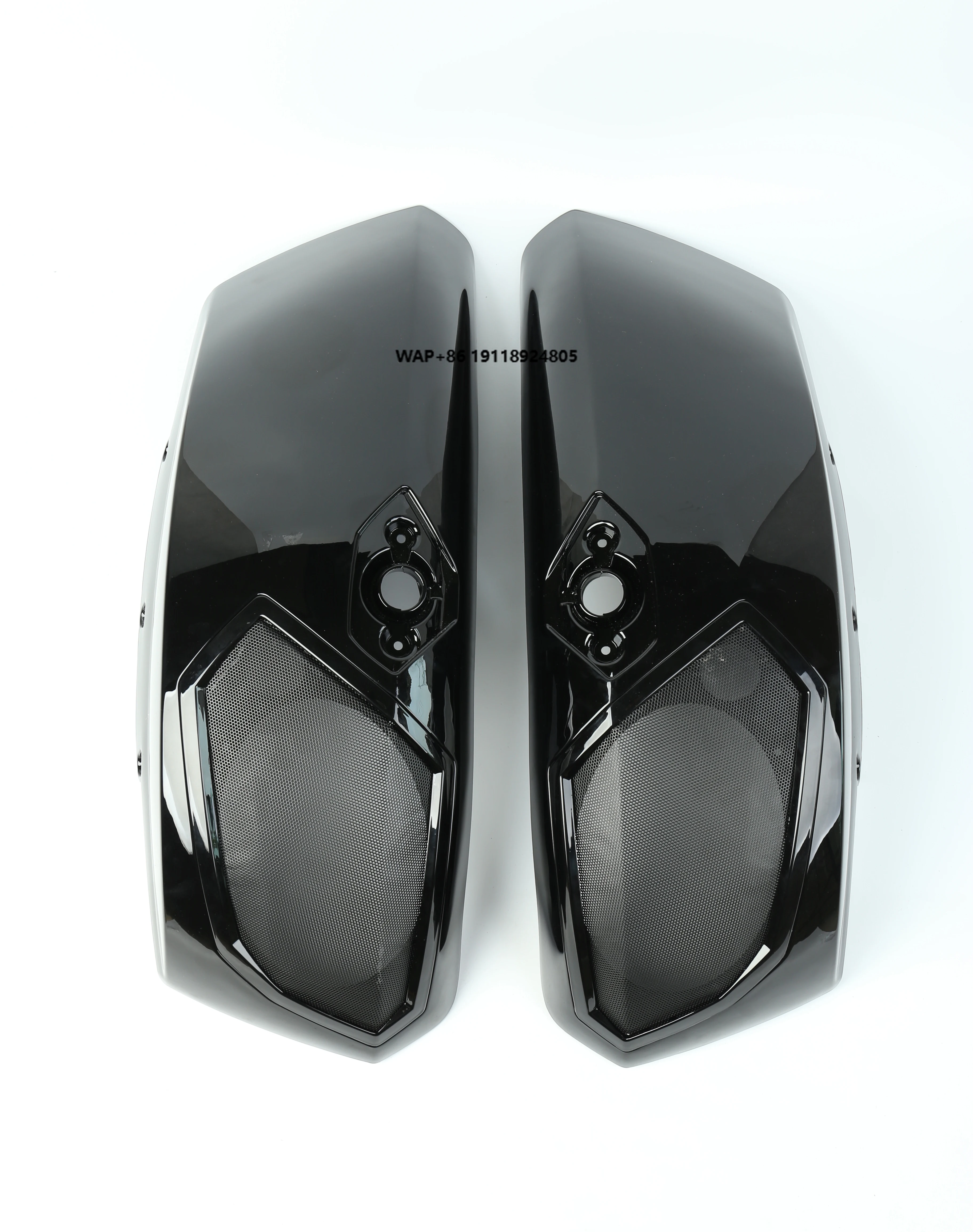 

Motorcycle Accessories Black for 2011-2015 Cross Country Saddlebags Audio Lid With Grill Inserts