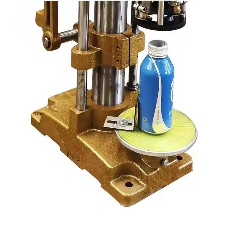High-Efficiency Semi-Automatic Glass Bottle Capping Machine - Manual Adjustment Bottle Sealer
