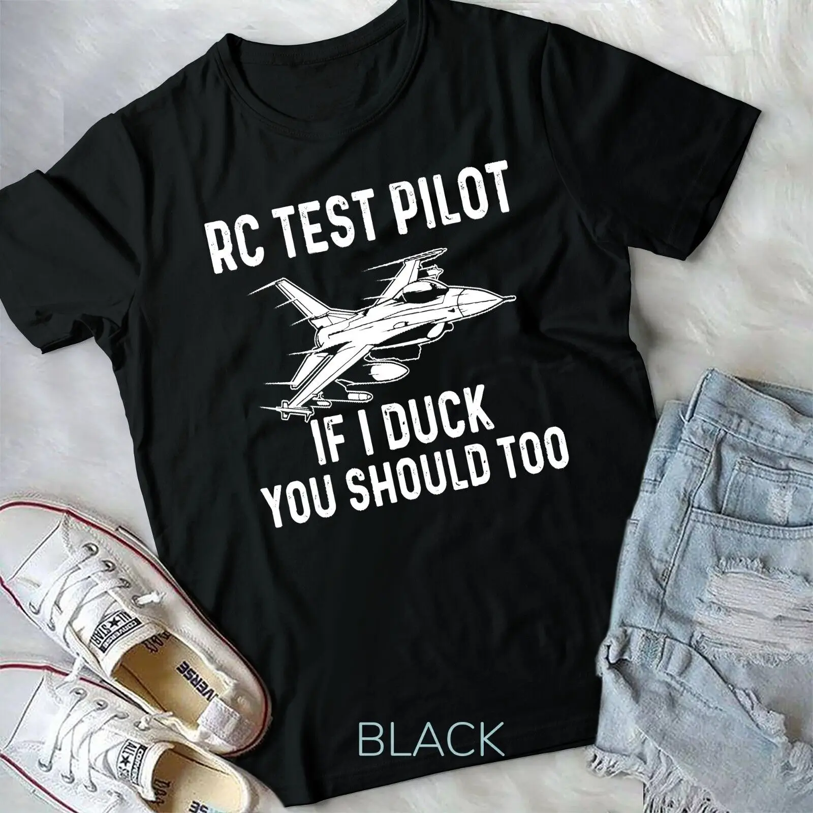 RC Test Pilot If I Duck You Should Too - RC Airplane Pilot Unisex T-shirt