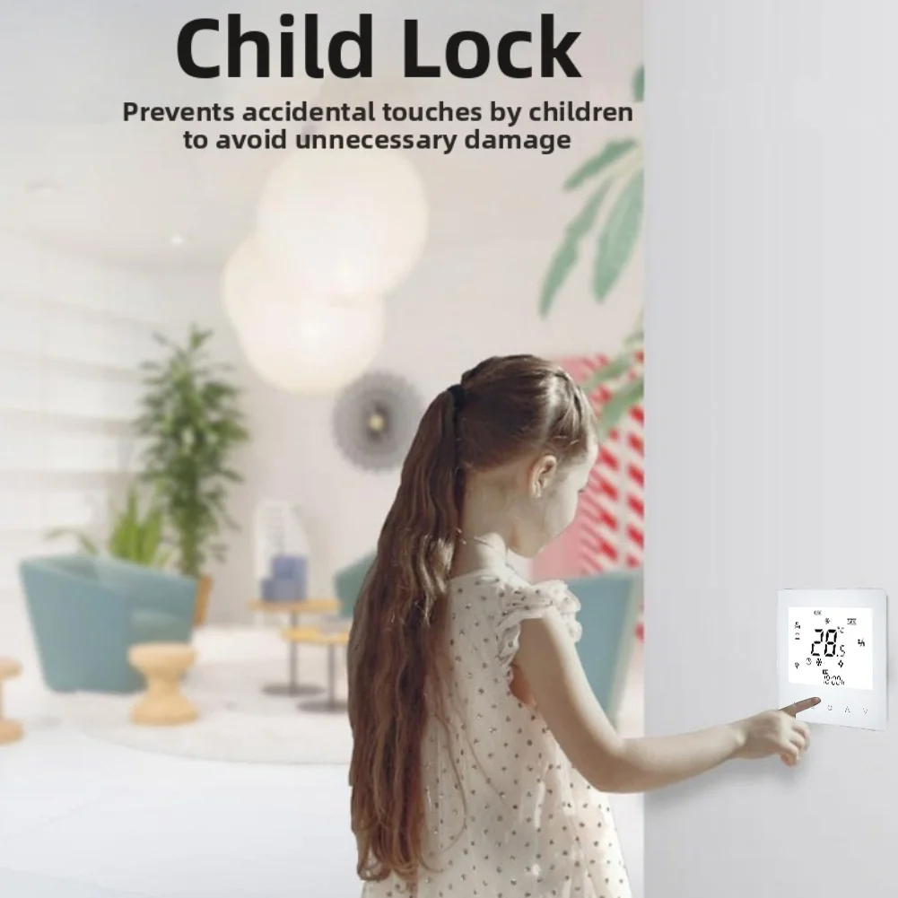 Programmable Heating Thermostat with Remote App Control and Compatible Voice Commands for Alexa and Google Home