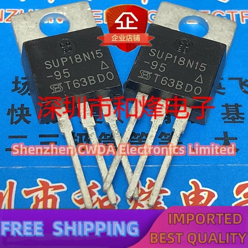 10PCS-20PCS  SUP18N15-95  TO-220 150V 18A   In Stock 