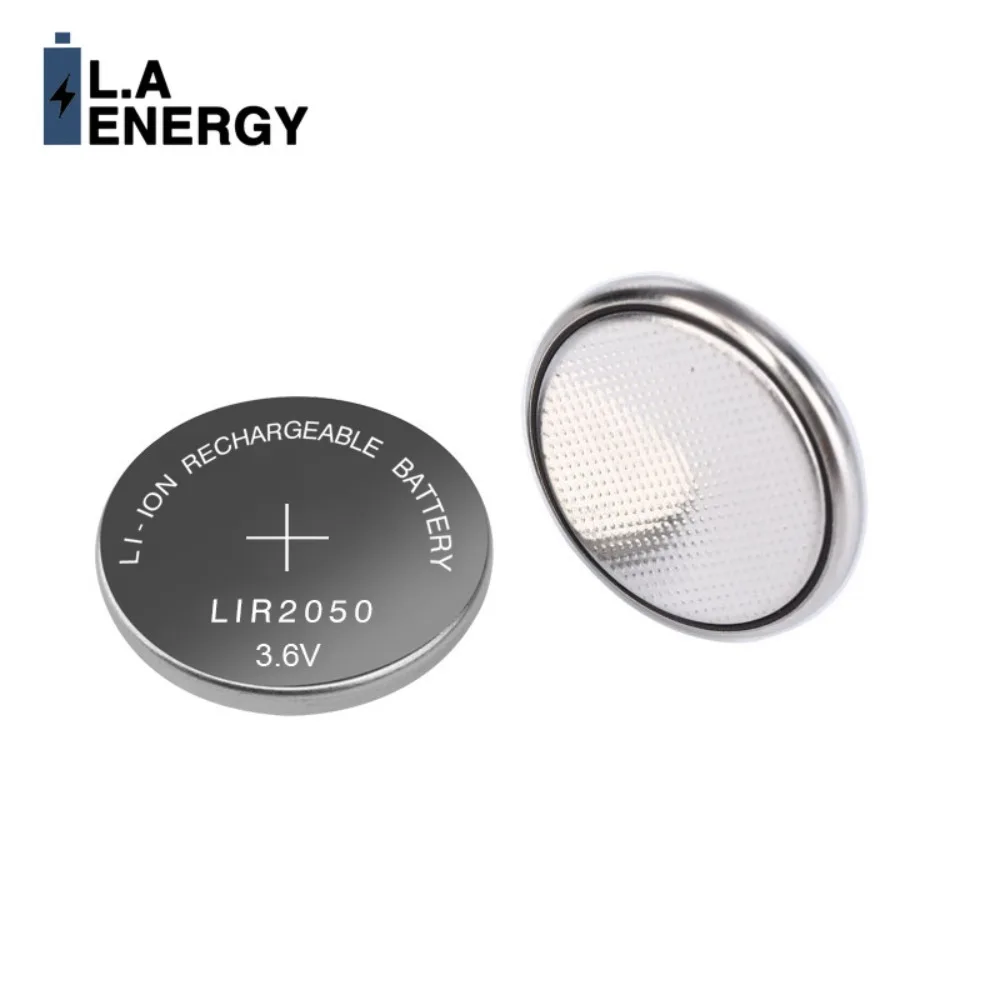 2PCS LIR2050 3.6V Rechargeable Battery Lithium Button Coin Cell Batteries Watch Cells LIR 2032 Replaces CR2050/ML2050