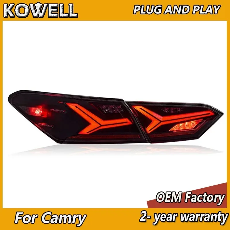Car Styling for Toyota Camry Tail Lights 2018-2021 Camry Taillights Rear DRL Fog Brake Turn Signal Reversing