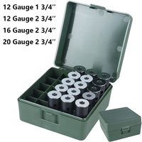 25 Rounds 12GA Shotshell Box Flip-Top Shotguns Shell Holder Bullet Storage Case for 12/16/20 Gauge 1/2 3/4'' Shotshell Ammo Box