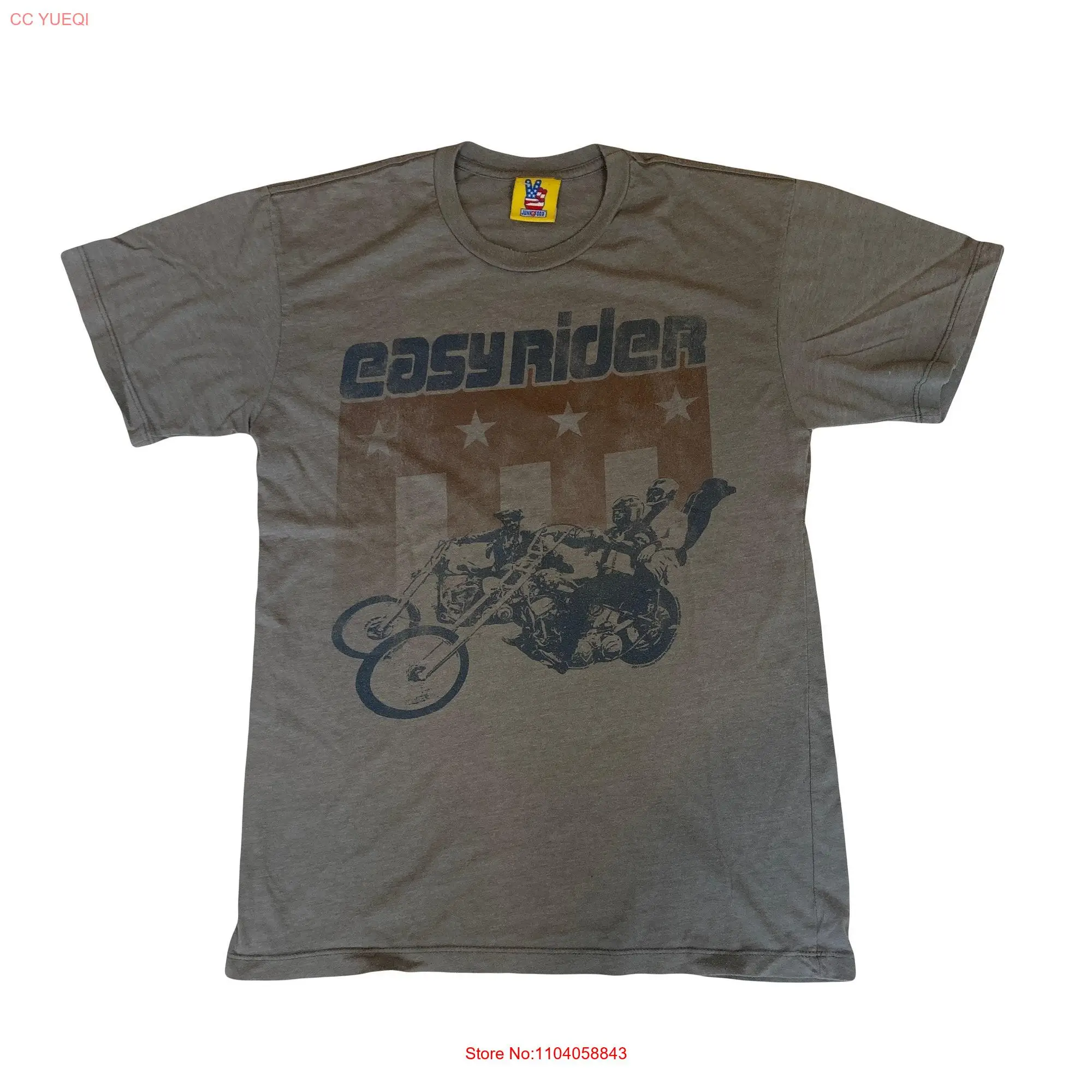 Vintage Y2K faded Easy Rider movie USA souvenir grungy grey t shirt size medium long or short sleeves