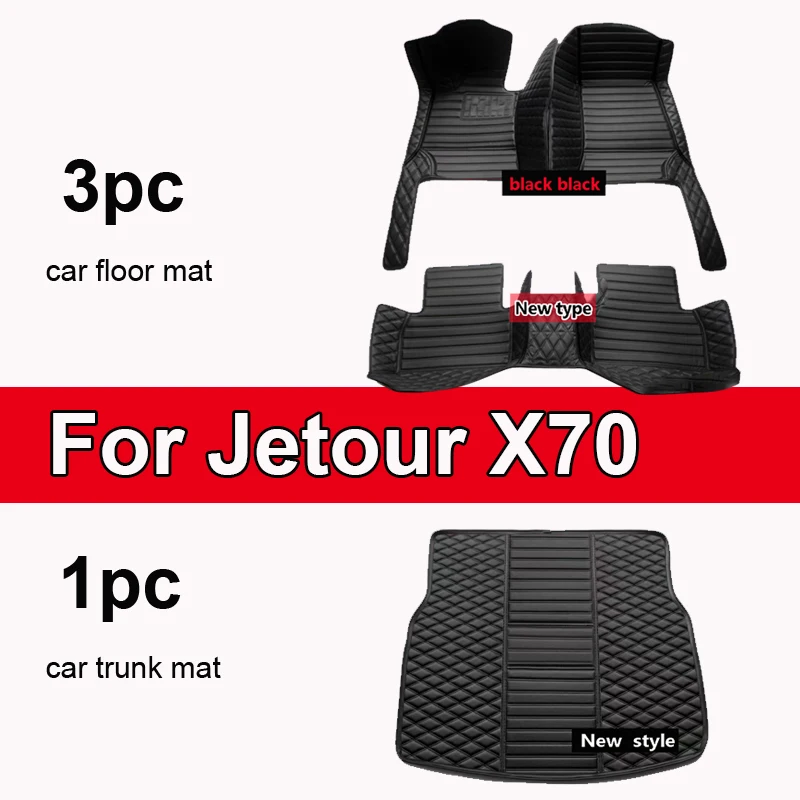 Car Floor Mats For Jetour X70 Seven Seats 2020 2021 2022 Custom Auto Foot Pads Automobile Carpet Cover Interior Accessories