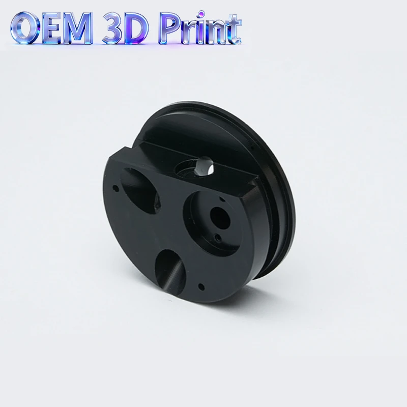 OEM SLM Metal 3D Print Custom Black Anodized Circular Flange Base Multi‑Hole Precision Mounting Industrial Mechanical Parts