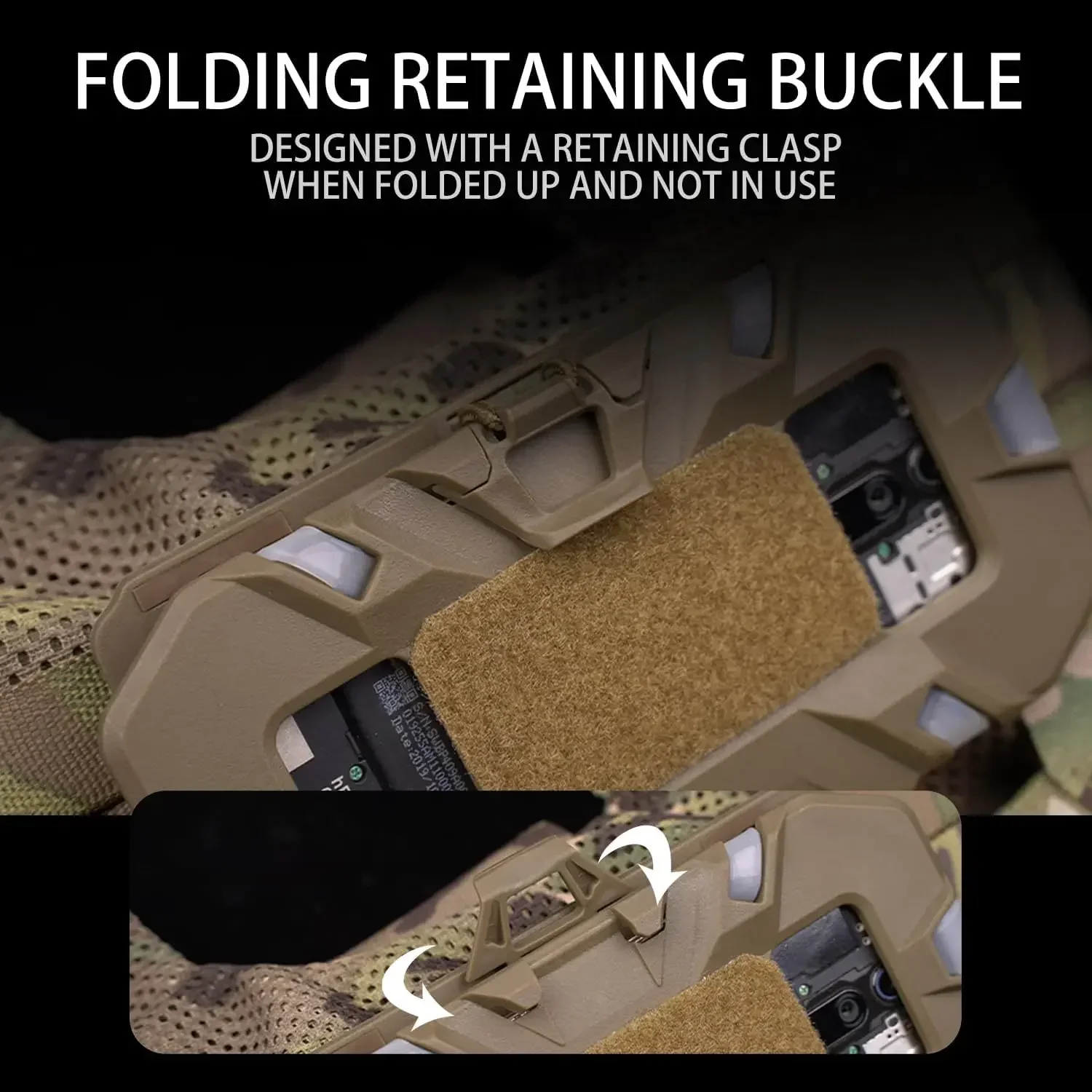 Molle-Handytrage der NEUEN Generation, klappbare Halterung mit schnellem Zugang, taktische Weste-Brusthalterung, Airsoft-Schutttrage – Detail 16