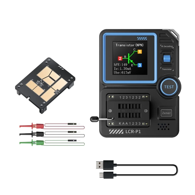 Medidor multifunción, probador transistores, diodo, triodo, medidor resistencia capacitancia, Detector recargable por