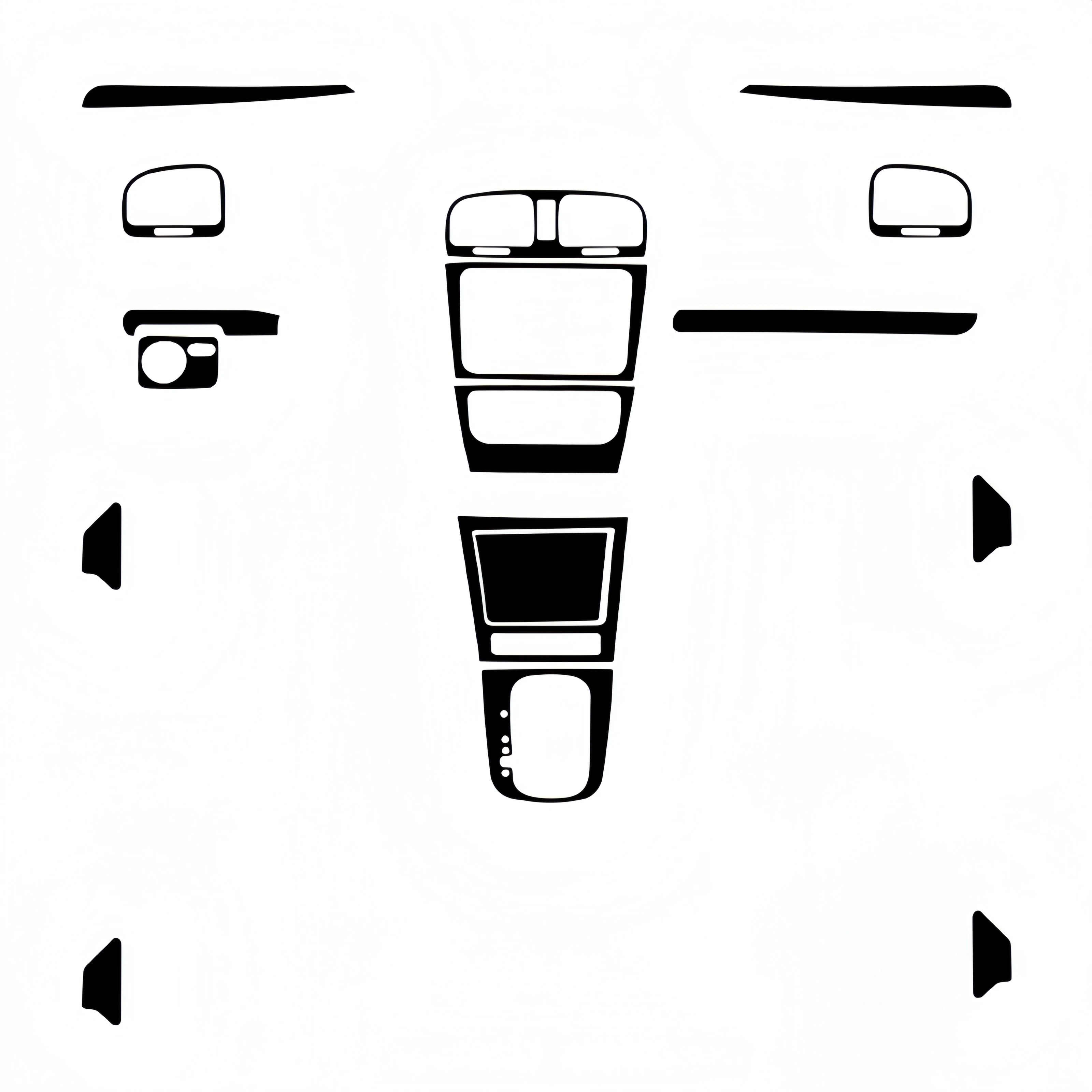 

For Volkswag Golf 6 Gti R MK6 2008-2012 Piano Black Car Gear Shift Air Outlet Dashboard Panel Trim Cover Stickers Accessories