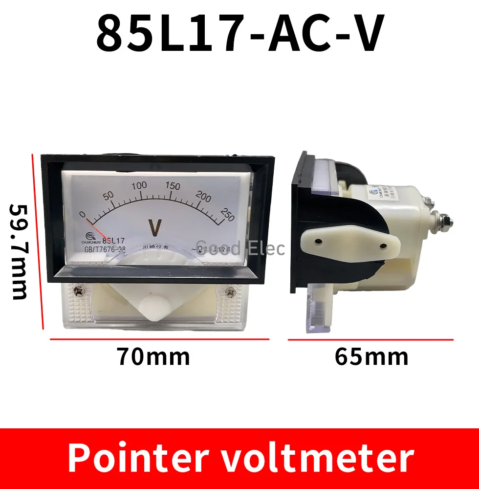 1PC 85L17-V 250V 300V 450V 500V AC Direct Analog Meter Panel Gauge AC Voltage Current Meter 70*40MM Voltmeter Voltimetro 85L17