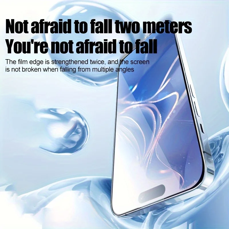 4 قطعة غطاء كامل واقي للشاشة من الزجاج المقسى لهاتف آيفون 11 12 13 14 15 16 Pro Max HD Clear 15 16 Plus XR XS Max Glass
