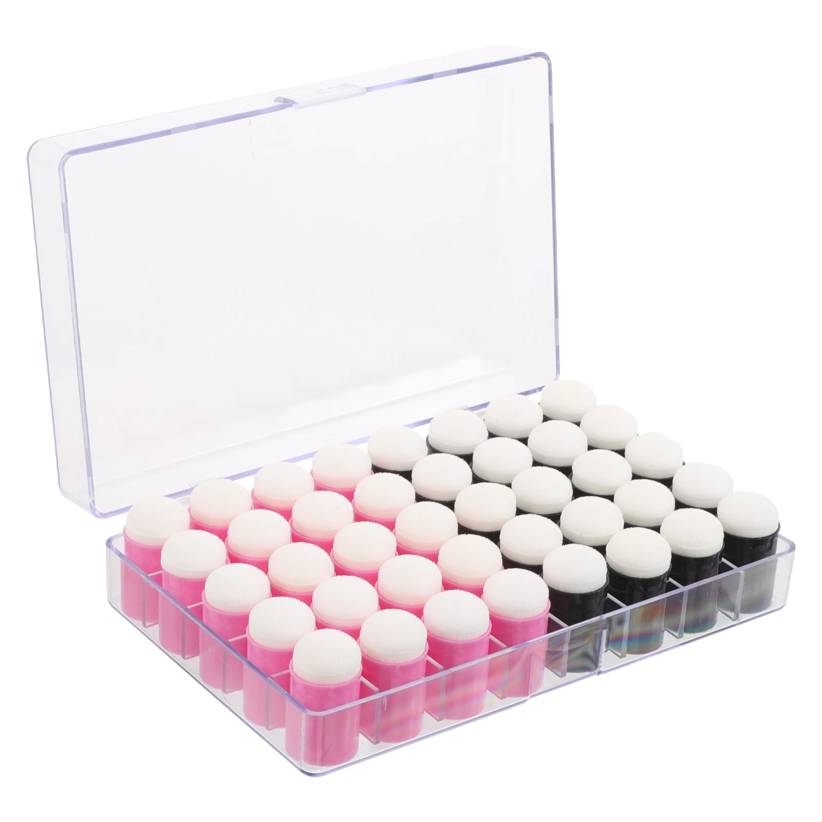 

40pcs Finger Drawing Sponge Paint Brushes Tools Plastic Ink Daubers Kids Sponge Painting Crafts Stenciling Projects