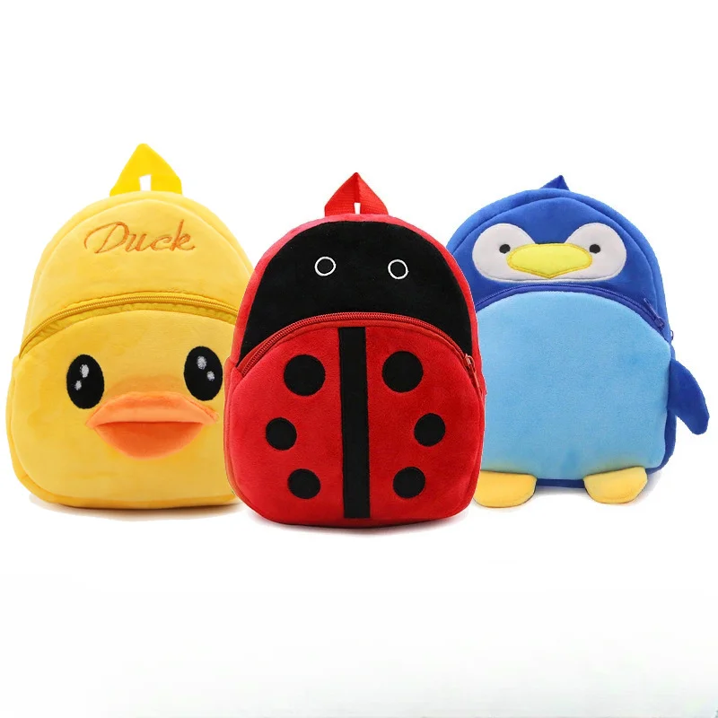 New Creative Children's Kindergarten Anime Image Plush Shoulder Free Backpack Lightweight Children's Backpack Plush Backpack