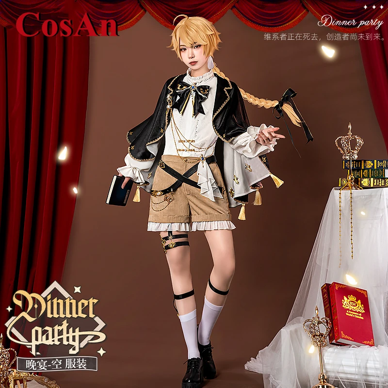 

CosAn Game Genshin Impact Aether Cosplay Costume Fashion Handsome Dinner Jacket Uniform Activity Party Role Play Clothing