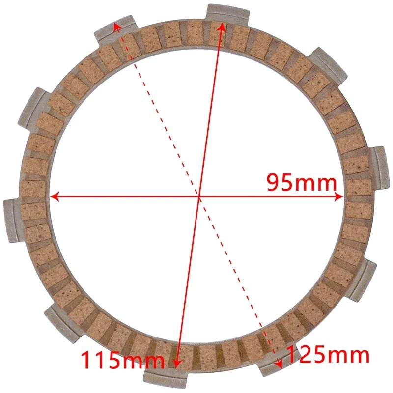 Motorcycle Accessories Kelaf Fiber Friction Clutch Plate For Benelli BX125 BX 125 1990 For Rieju 125 Apache 2002-2003 For YAMAHA