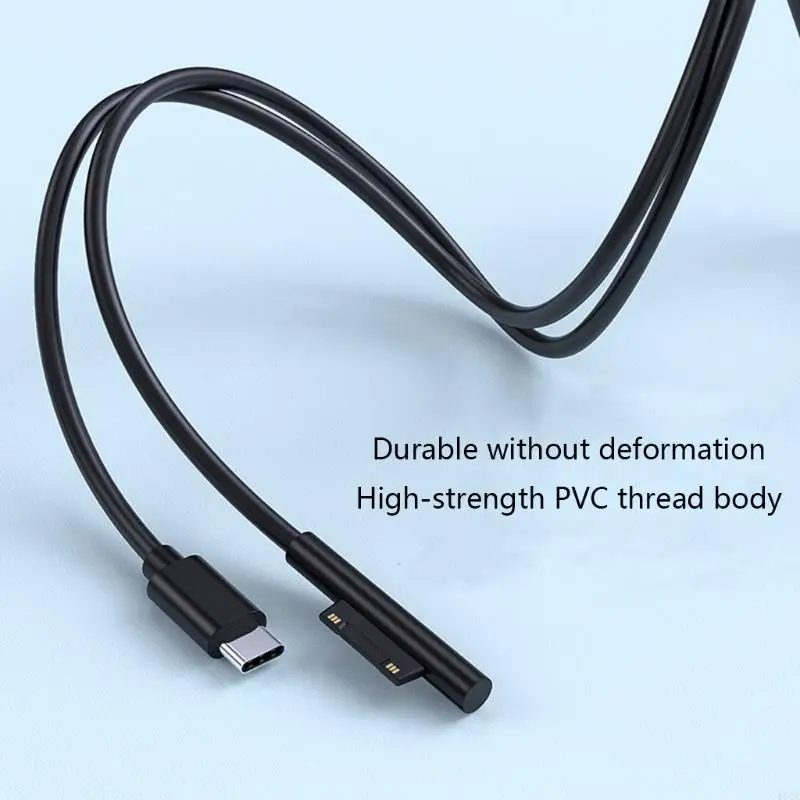 41QA Supply Adapter Fast Charging Cable Type C Power 15V 3A PD Cord for Surface 7/6/54/3 Book/Book 2