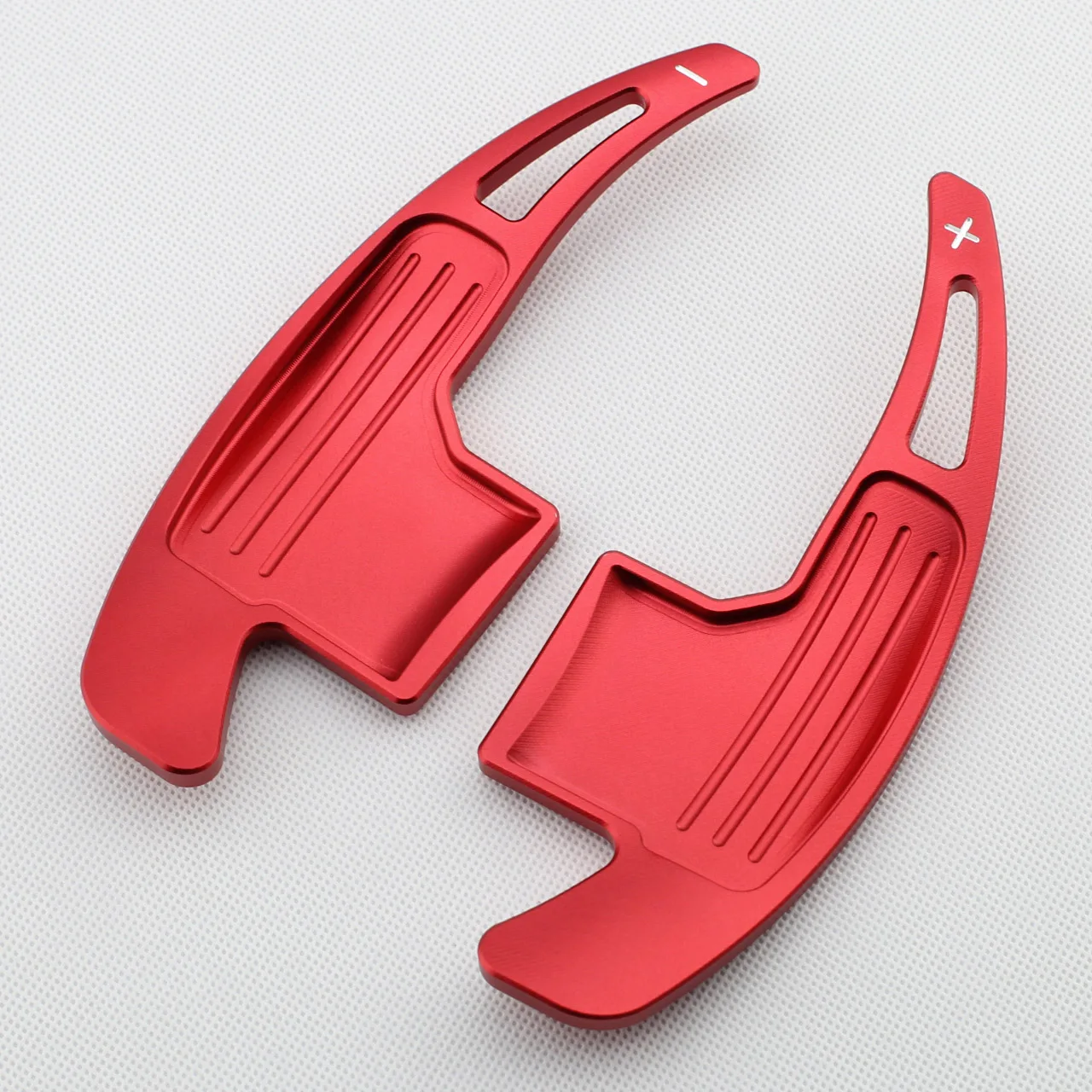 For Ford Mustang 2015-2023 Aluminum Interior Steering Wheel Gear Shift Paddle Shifter Extension Trims Accessories Red