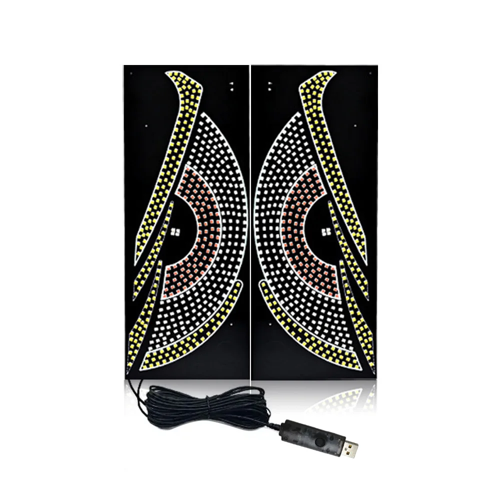 Truck Devil's Eye Light RGB Dynamic Demon Eye Decorative Light Led Display Decor Pixel Panel Windshield USB 5V Multi-Mode Lamp